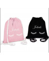 SACS A DOS NOIR & ROSE - Lot de 2